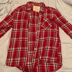 Large Red Women’s Girl Krazy Flannel ~ Lightly Worn